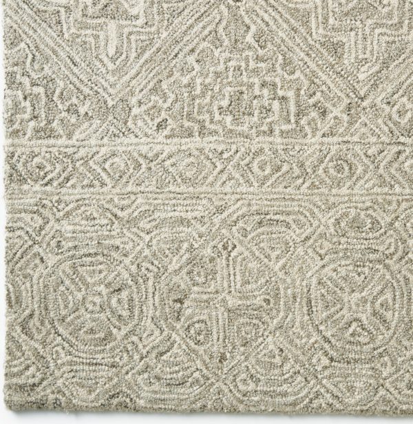 Azura AZM01 Ivory Grey Area Rug by Nourison Fashion