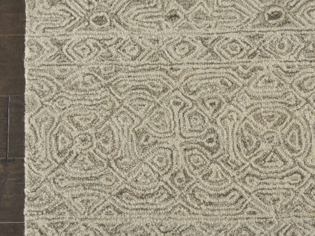 Azura AZM01 Ivory Grey Area Rug by Nourison Fashion