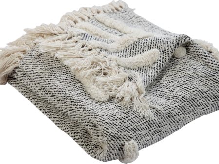 LR Resources Throws 80148 Gray White Throw Supply