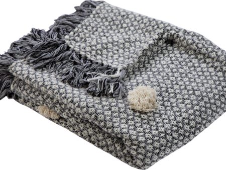 LR Resources Throws 80149 Gray Black Throw Fashion