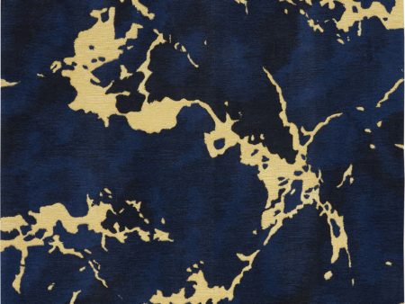 Symmetry SMM09 Navy Area Rug by Nourison For Sale