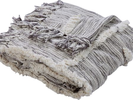 LR Resources Throws 80144 Gray Natural Throw on Sale