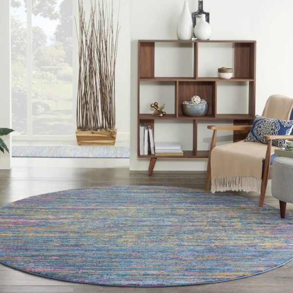 Nourison Passion PSN35 Blue Multicolor Area Rug Online Sale