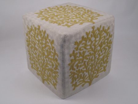 Momeni Chainstitch Pillows Ottomans CSO-6 Yellow Online