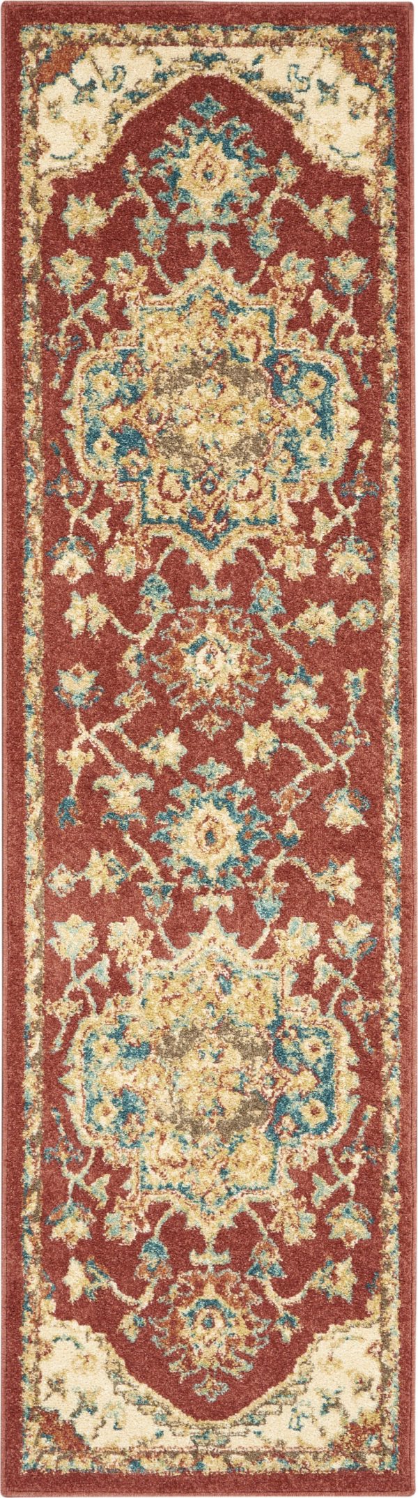 Traditional Vintage TRV01 Red Area Rug by Nourison For Cheap