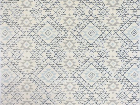 Bashian Chelsea S185-ST279 Ivory Blue Area Rug For Cheap