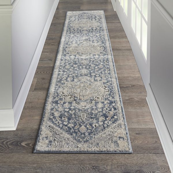 Nourison Concerto CNC08 Ivory Blue Area Rug Fashion