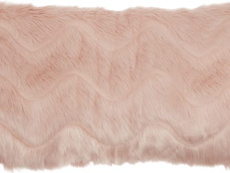 Nourison Fur CHEVRON FAUX Blush by Mina Victory Online now