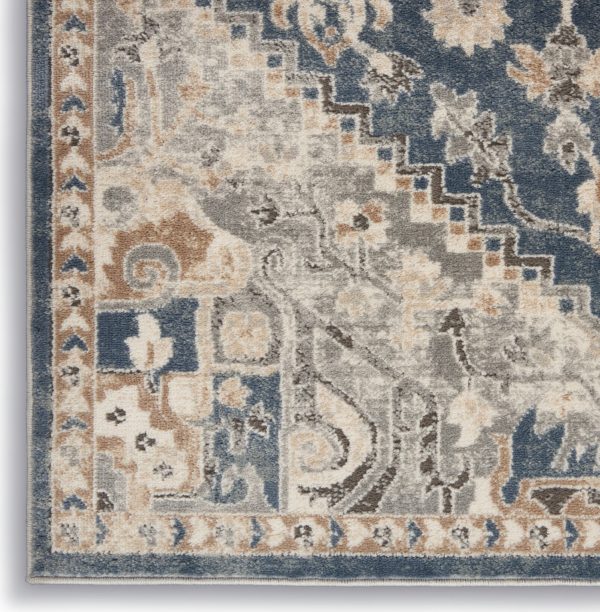 Nourison Concerto CNC08 Ivory Blue Area Rug Fashion