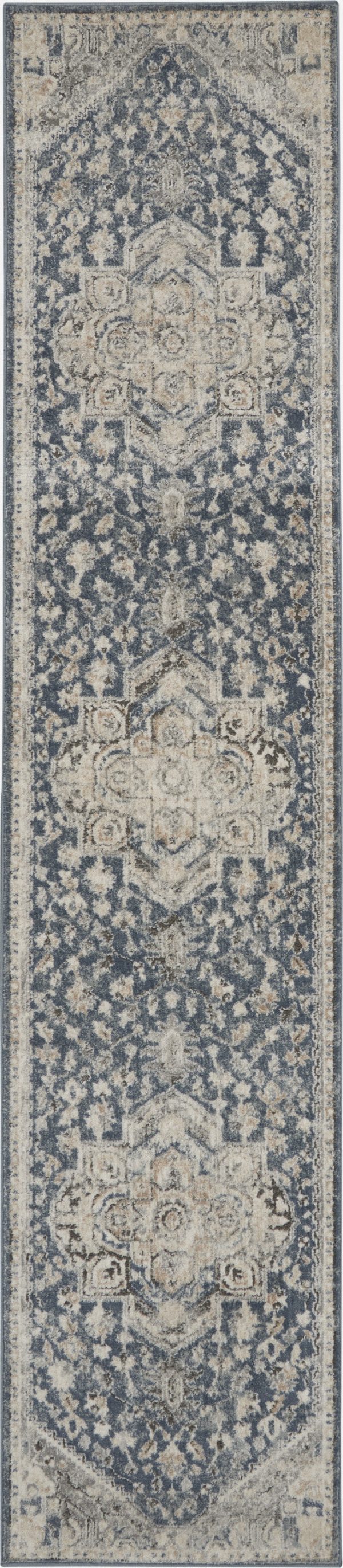 Nourison Concerto CNC08 Ivory Blue Area Rug Fashion