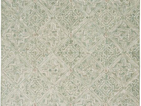 Azura AZM01 Ivory Grey Teal Area Rug by Nourison Online