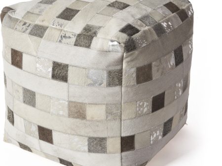 KAS Pouf F853 Hide Elements Online Hot Sale