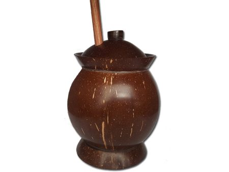 Coconut Shell Salt Container Pot Online now