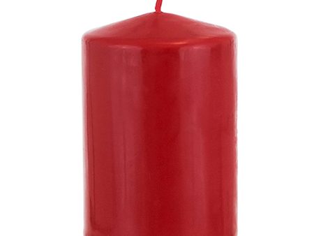 Pillar Candle Unscented Red 3  For Cheap