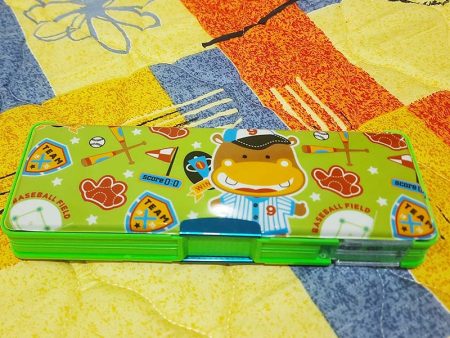 Magnetic Pencil Box Two Sides Green For Sale