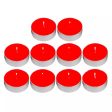 10 PCS Tealight Candle Red Hot on Sale