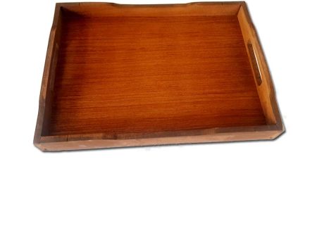 Wooden Serving Tray with Handle 15 x 12 inch Hot on Sale