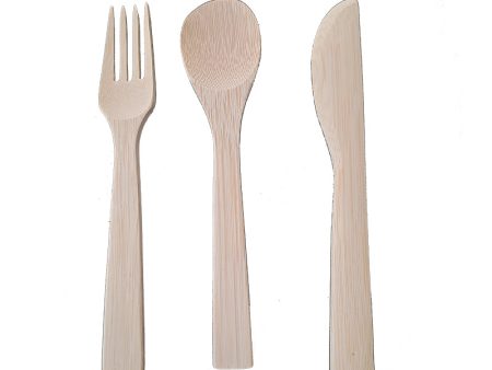 Bamboo Cutlery Set of Spoon Fork Knife Reusable Online Hot Sale