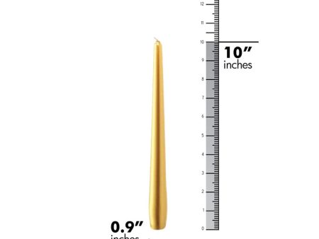 Gold Taper Candle 10  Unscented Online Hot Sale