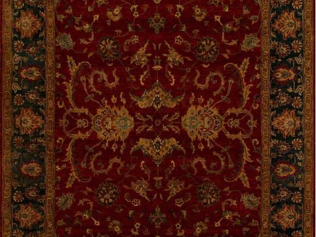 Loloi Indo Transitional Wool One of a Kind Red Black Area Rug Online now